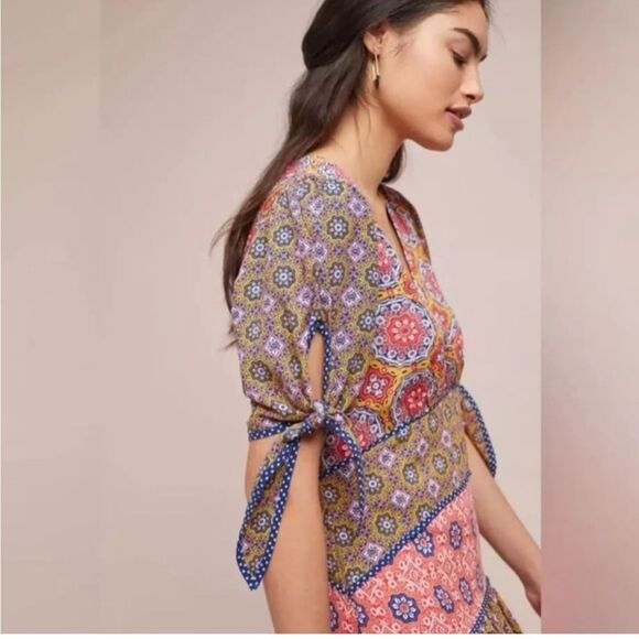 Anthropologie Maeve Boho Eder Maxi Geometric Dress 4 - Picture 3 of 15